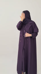 S795 طقم عباية مع طرحة نص كلوش بليزر 4ق