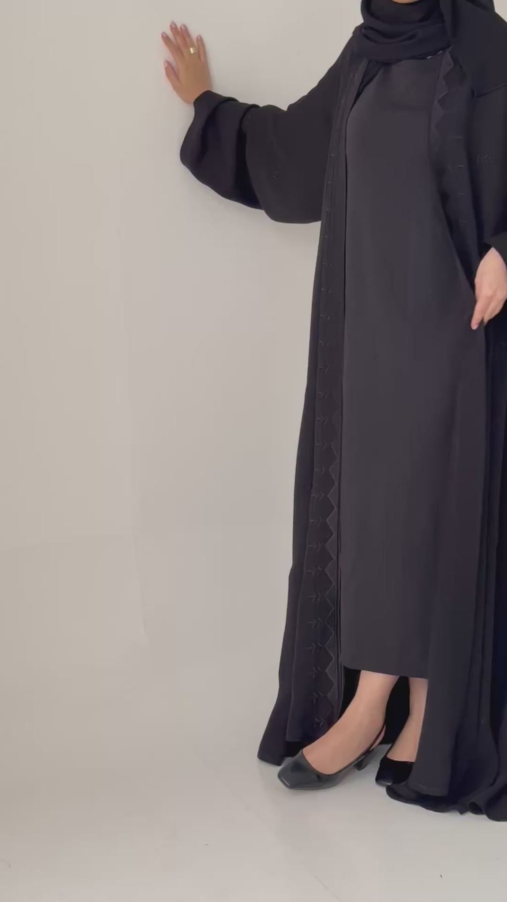 S837 عباية مع طرحة دبل كلوش أنترنت