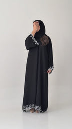 F-695 عباية مع طرحة ربع كلوش انترنت