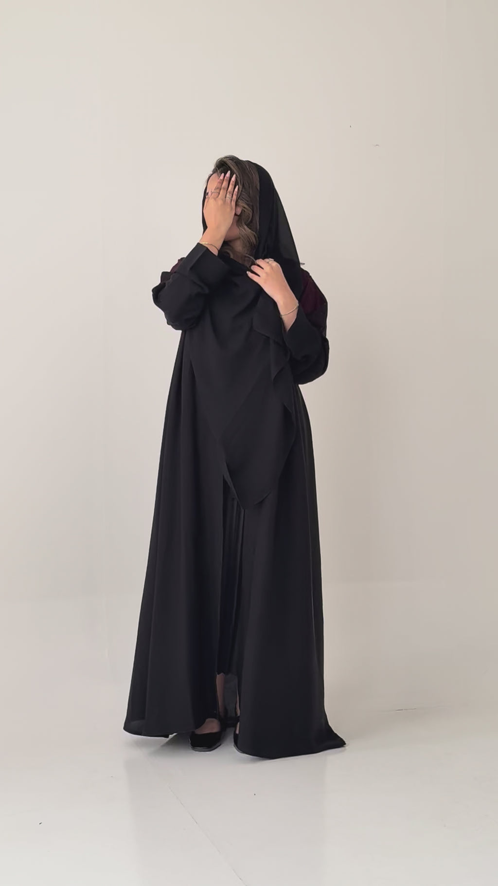 S872 عباية مع طرحة نص كلوش انترنت