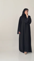 F-695 عباية مع طرحة ربع كلوش انترنت