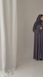 S867 عباية مع طرحة دبل كلوش كوبرا